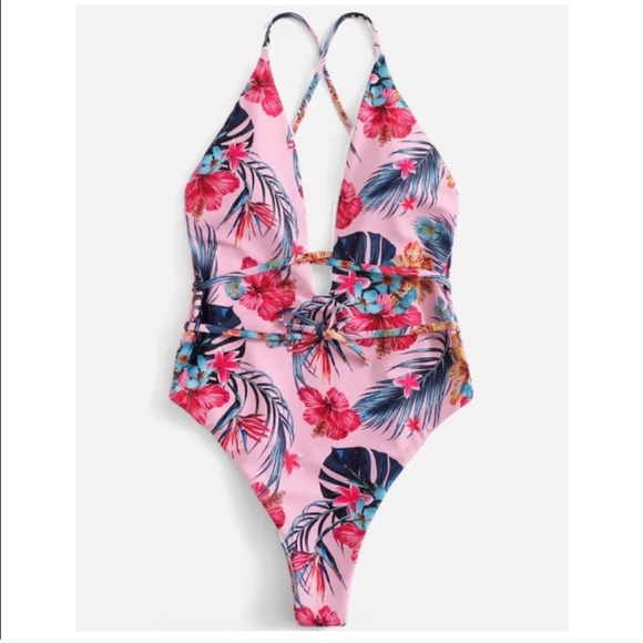 Other - One piece floral swimsuit